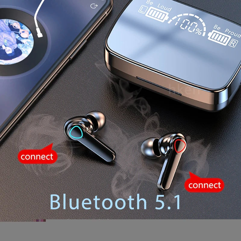 Fone de ouvido Bluetooth M19 5.3 prova d'água