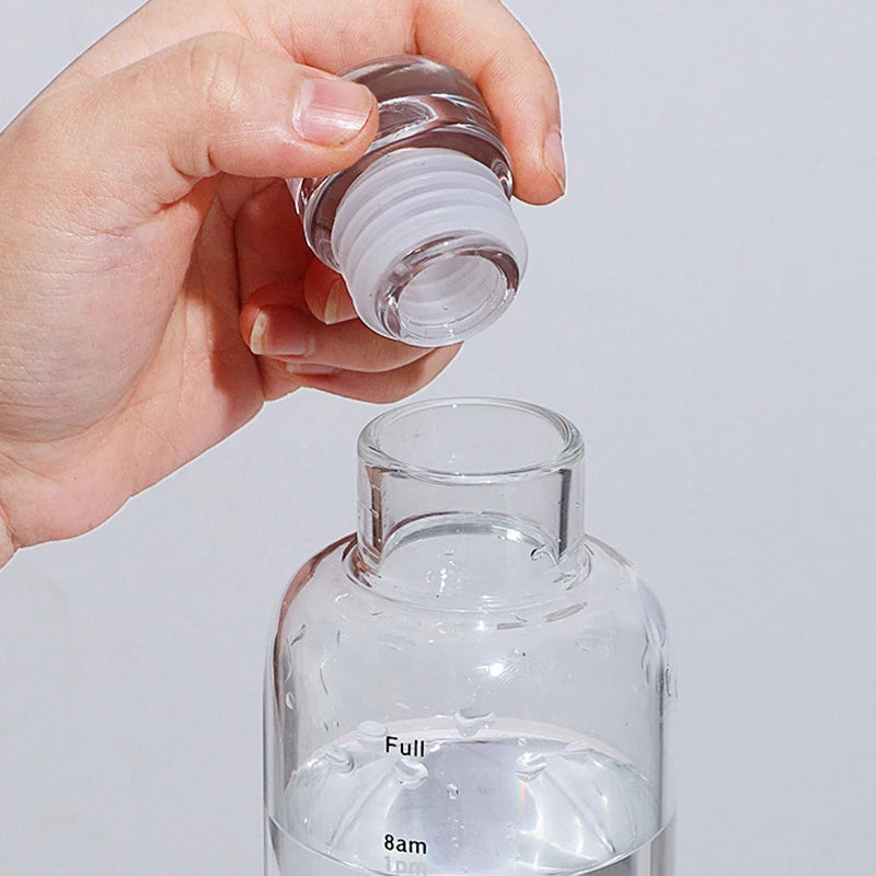 Garrafa de água de plástico transparente de 500ml